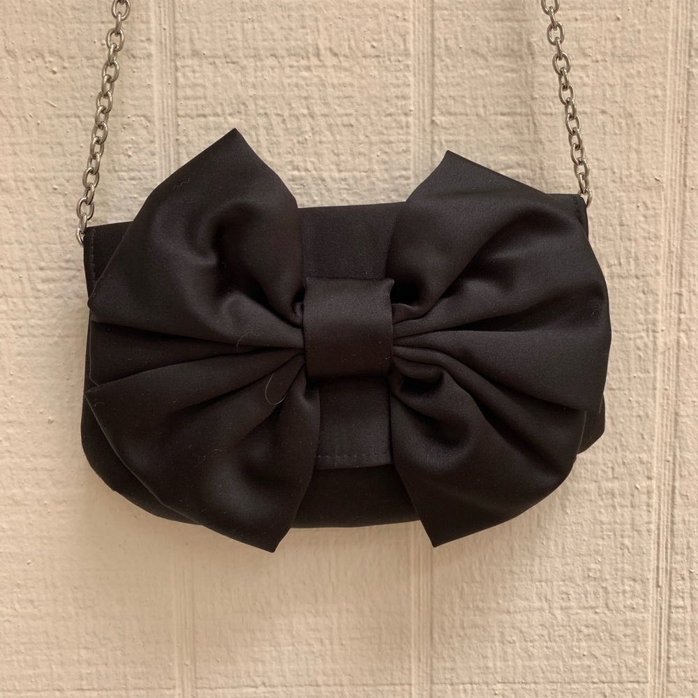 RSVP Black Clutch with Bow